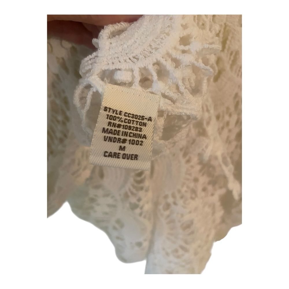 SURF GYPSY Cotton Lace Crochet Beach Boho Cover Up - Picture 3 of 10